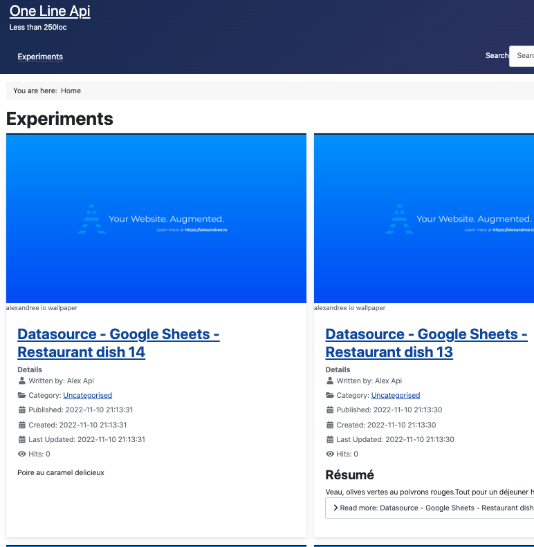 Screenshot Joomla Web Services From Streamed CSV Url Screenshot Joomla Web Services From Streamed CSV Url